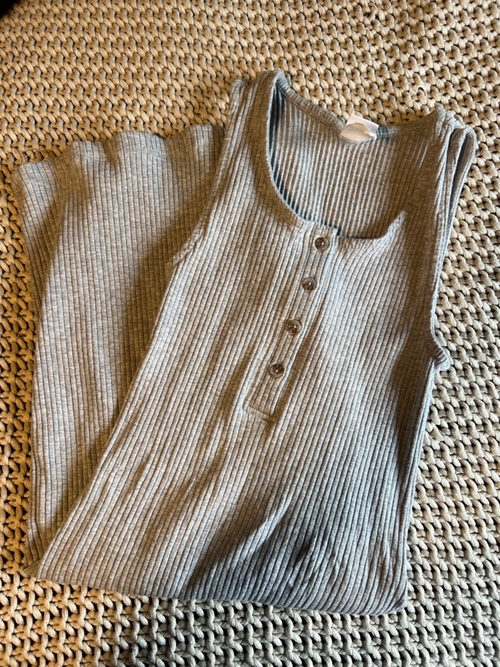 Ribbed fitted dress - Gray